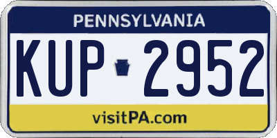 PA license plate KUP2952