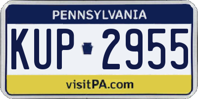 PA license plate KUP2955