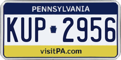 PA license plate KUP2956