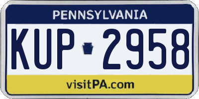 PA license plate KUP2958