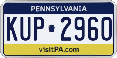 PA license plate KUP2960