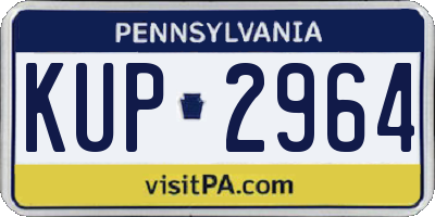 PA license plate KUP2964