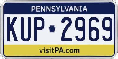 PA license plate KUP2969