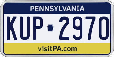 PA license plate KUP2970