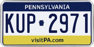 PA license plate KUP2971