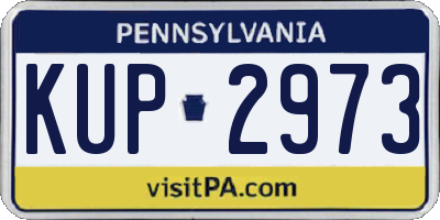 PA license plate KUP2973