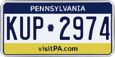 PA license plate KUP2974