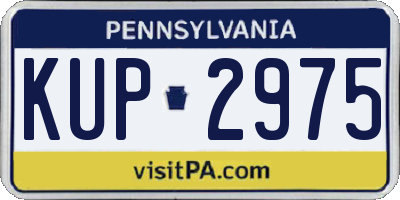 PA license plate KUP2975