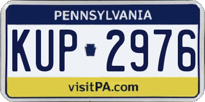 PA license plate KUP2976