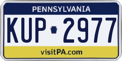 PA license plate KUP2977