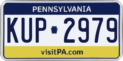PA license plate KUP2979
