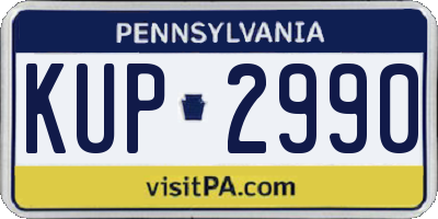 PA license plate KUP2990