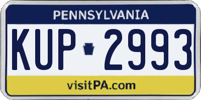 PA license plate KUP2993