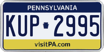 PA license plate KUP2995