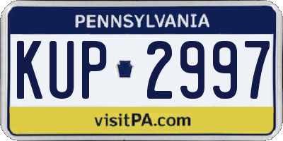 PA license plate KUP2997