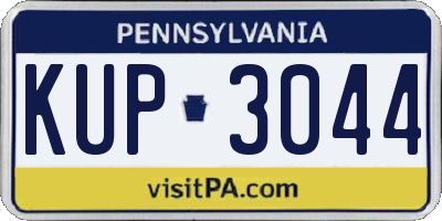 PA license plate KUP3044