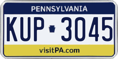 PA license plate KUP3045