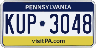PA license plate KUP3048
