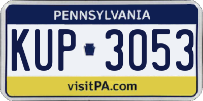 PA license plate KUP3053