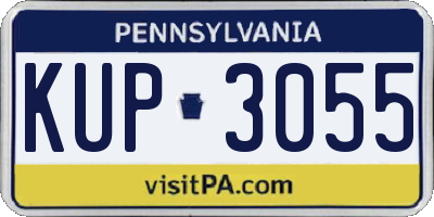 PA license plate KUP3055