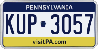 PA license plate KUP3057