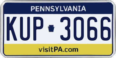 PA license plate KUP3066
