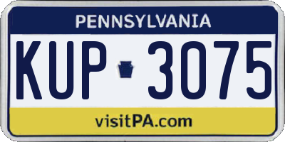 PA license plate KUP3075