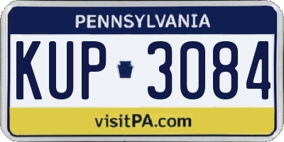 PA license plate KUP3084
