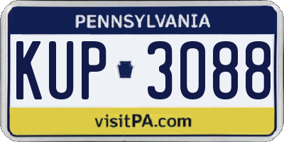 PA license plate KUP3088