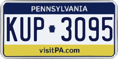 PA license plate KUP3095