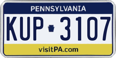 PA license plate KUP3107