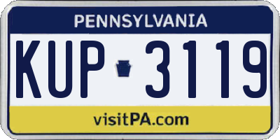 PA license plate KUP3119