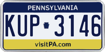 PA license plate KUP3146
