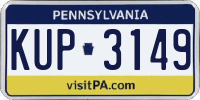 PA license plate KUP3149