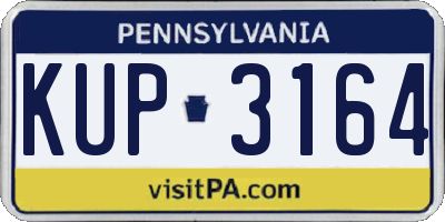 PA license plate KUP3164