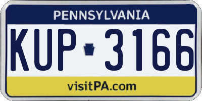 PA license plate KUP3166