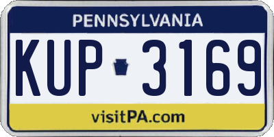 PA license plate KUP3169