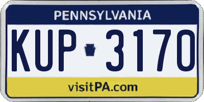 PA license plate KUP3170