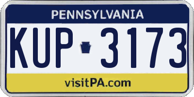 PA license plate KUP3173