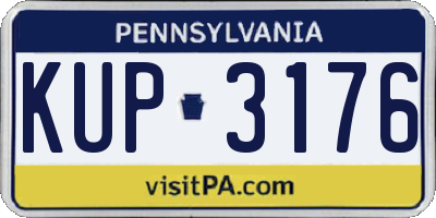 PA license plate KUP3176