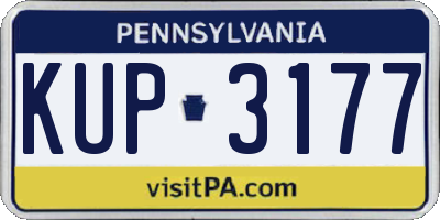 PA license plate KUP3177