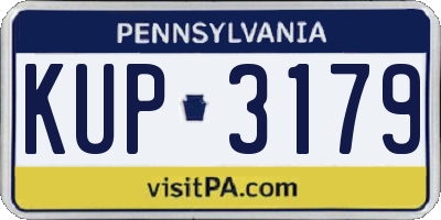 PA license plate KUP3179