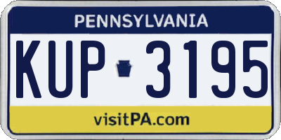 PA license plate KUP3195
