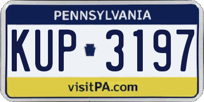PA license plate KUP3197