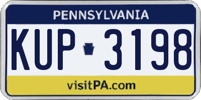 PA license plate KUP3198
