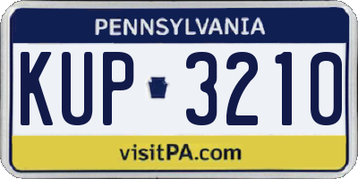 PA license plate KUP3210