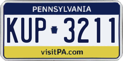 PA license plate KUP3211