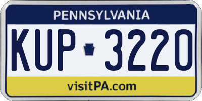 PA license plate KUP3220