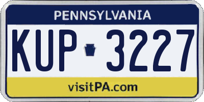 PA license plate KUP3227