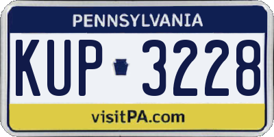 PA license plate KUP3228